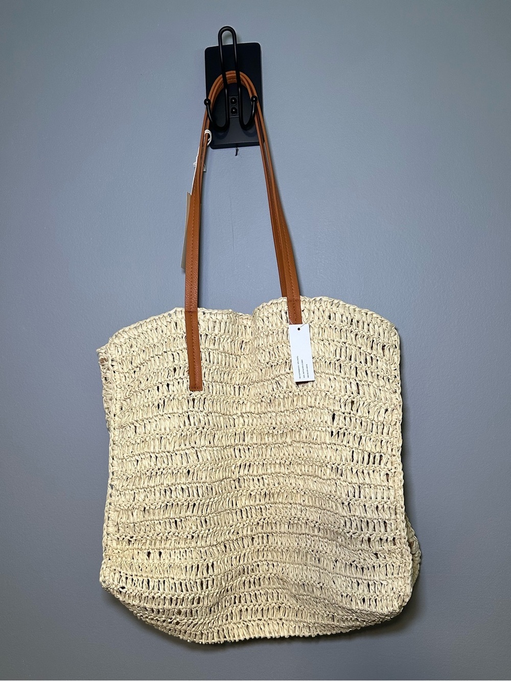 Straw Packable Tote Bag